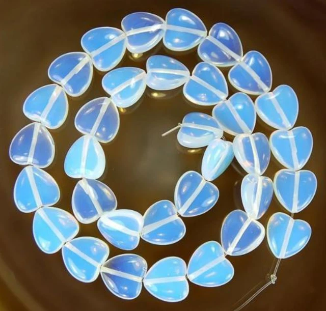Charming 12x12mm Sri Lanka Moonstone Gems Heart Loose Bead 15''