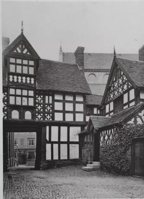 Gate of Council House at Shrewsbury in Shropshire - Antique Print 1904