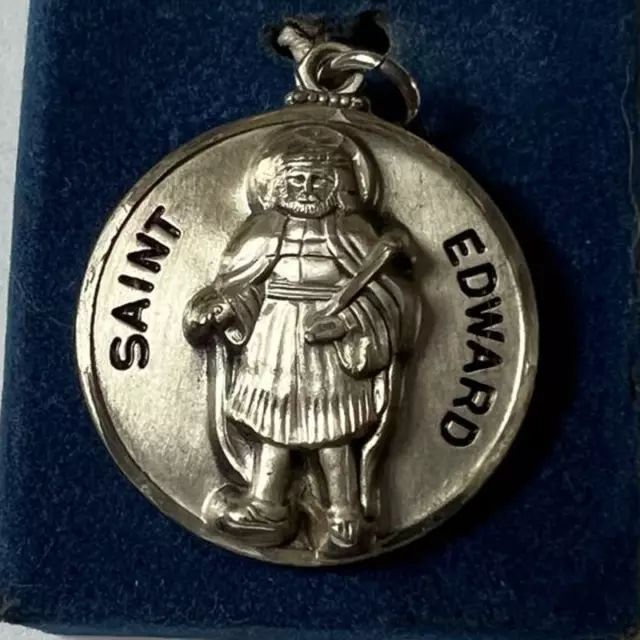 NWOT 1" Saint Edward Sterling Silver-Plated Overlay Charm - Creed Company