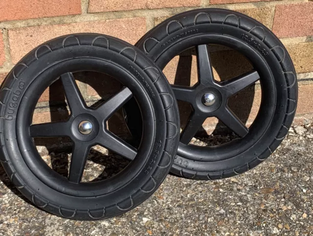 2X (PAIR) BUGABOO Cameleon Foam Rear Wheels: 2x Replacement Back