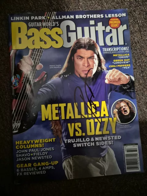 Bass Guitar Magazine Autographed Metallica