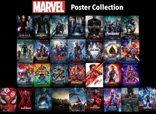 Marvel Studios Movie Poster Collection (Set of 31)  MCU ~ALL MOVIES