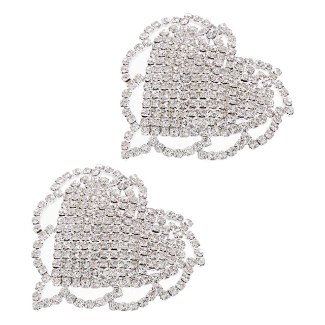 2 pz adesivi capezzoli strass 4x3x0,3 cm strass Miss