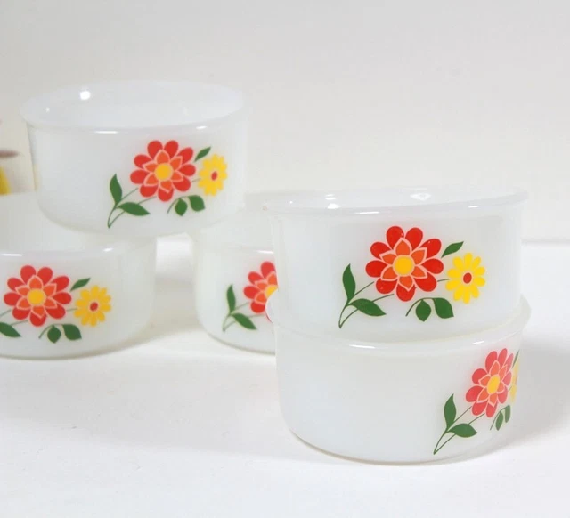 Lot de 4 ramequins pommes et fleurs Arcopal | la Malle de Léonie