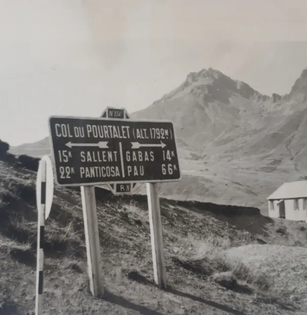 Vintage Antique Photo Snapshot Mountain Pyrenees Col Pourtalet Mountain Pass 2