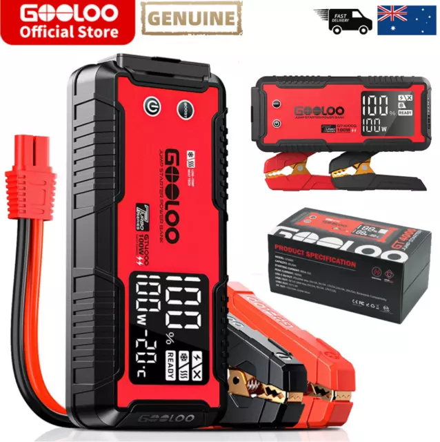 4000A Portable Car Jump Starter Power Bank Emergency Booster 12V Battery Charger