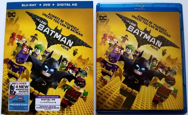 Dc Comics The Lego Batman Movie Blu Ray + Lot De 2 Disques Dvd Et Housse Livraison Gratuite