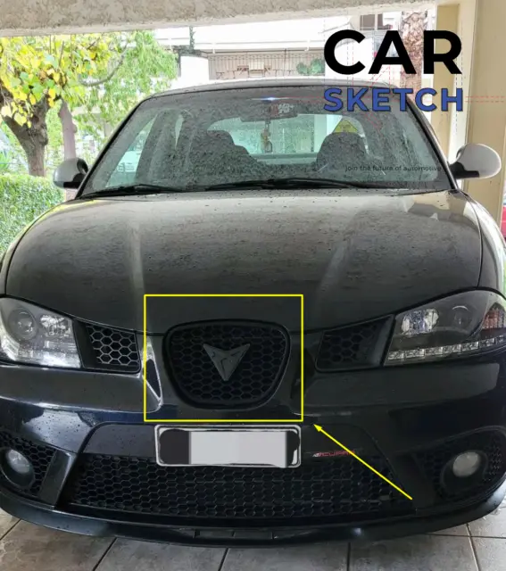 Seat Ibiza Cupra - FR 6L / Cordoba Front Honeycomb Center Grill With CUPRA BADGE