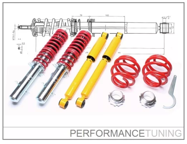 Combiné Fileté Amortisseurs Réglables - TA-Technix - AUDI TT 8N QUATTRO