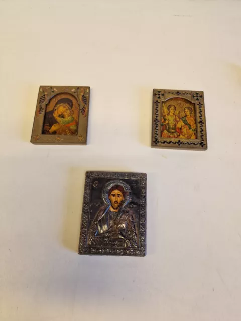 Ikonen Wandbilder 3 Stück 10×8 Cm Ikonen Wandbilder 3 Stück 10×8 Cm