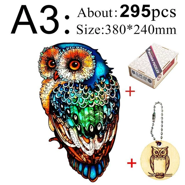 Horse Owl Wooden Jigsaw Puzzle Creative Toys Children Adults Educational Games 2