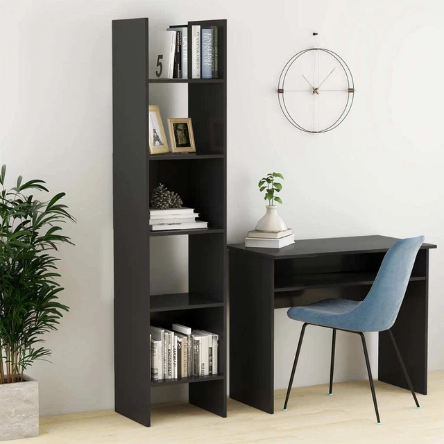 vidaXL Book Cabinet Gray 15.7"x13.8"x70.9" Chipboard