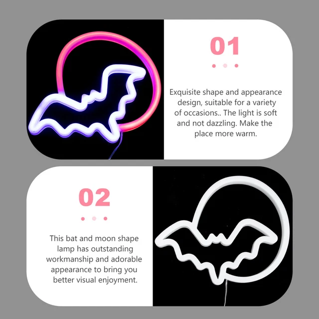 WALL NEON LAMP Christmas Light Holders for Room Night LED Sign £16.99