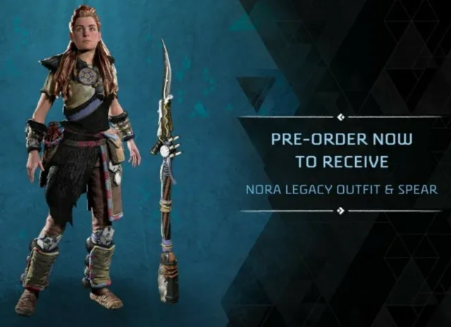 Horizon Forbidden West Pre-Order DLC Nora Legacy Outfit & Spear PS - No Game