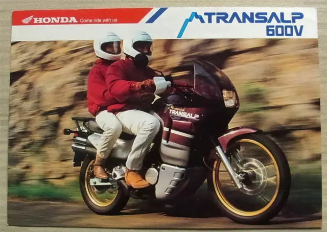HONDA TRANSALP 600V MOTORCYCLE Sales Brochure c1990