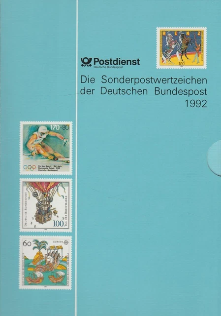 Jahrbuch 1992 Deutsche Bundespost komplett mit Schuber Postfrisch