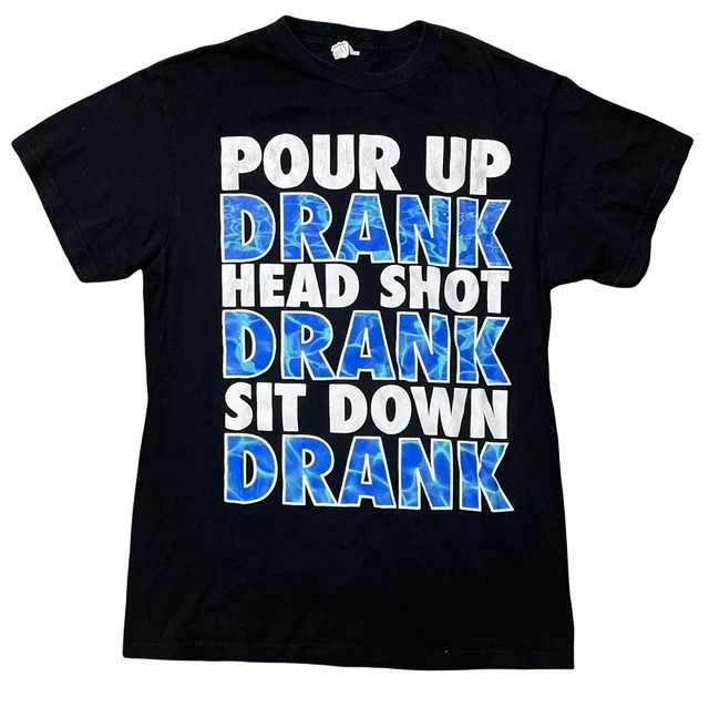 Kendrick Lamar Swimming Pools T Shirt Mens Medium M Lyric Spell Out Logo Delta