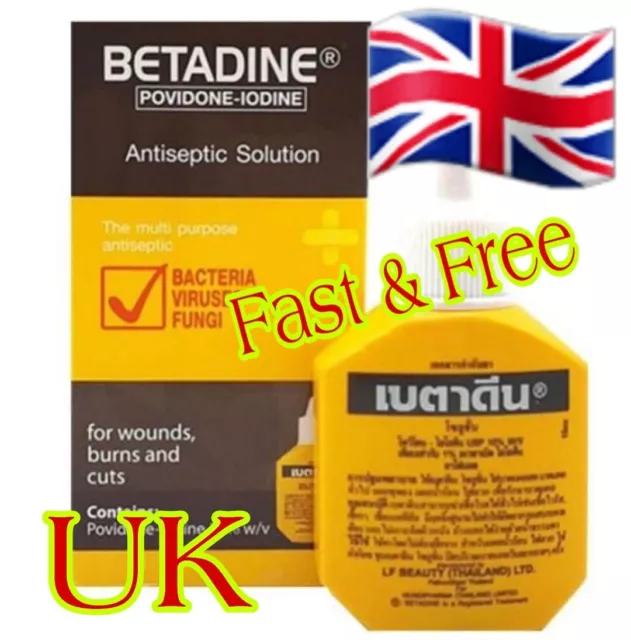 Betadine Antiseptic Povidone Iodine Solution 15 ml for First Aid Kit Cuts Wounds