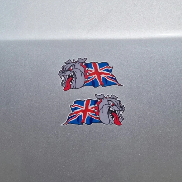 2x British Union Jack Flag Vinyl Stickers – Splat Design For Car, Van, Laptop – 60x60mm Glossy