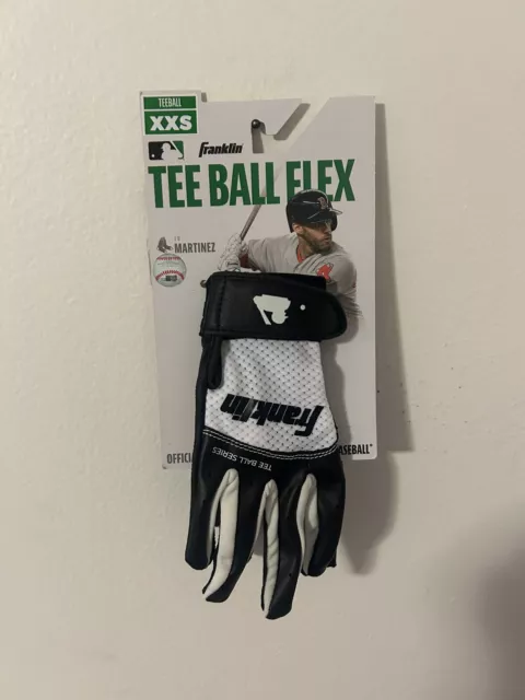 Franklin TeeBall Flex Size XXS Baseball MLB Batting Gloves Black tee ball