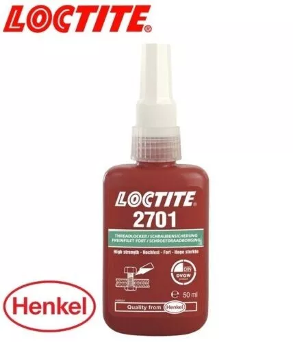 LOCTITE 2701 Filo ad alta resistenza | Bassa viscosità | Verde **Autentico** 50 ml