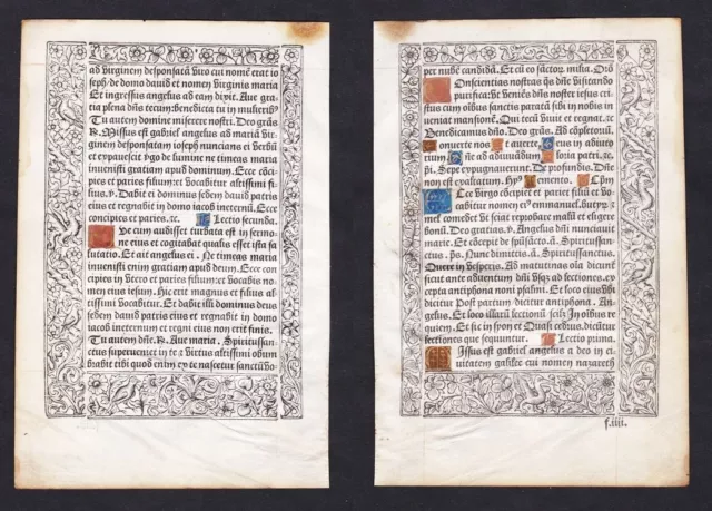 Book of Hours Book Of Hours Paris Pigouchet Livre D'Heures 1490 Incunable