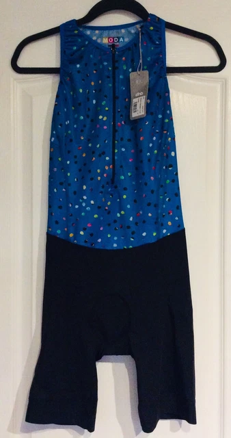 Damen DHB Moda Cielo blau/schwarz Tri Anzug - Größe 10 - neu ungetragen mit Etikett