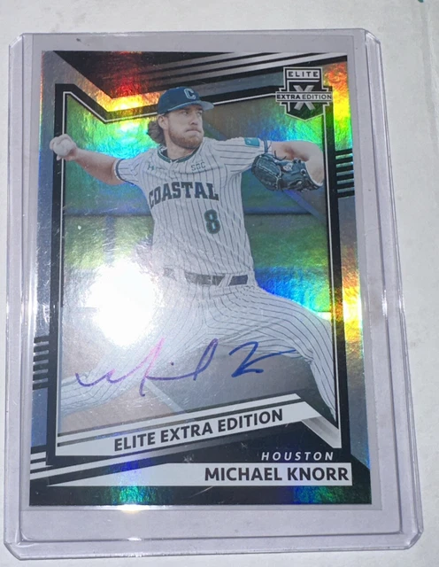 2022 Panini Elite Extra Edition - Michael Knorr Auto #75 Houston Astros (AU, RC)