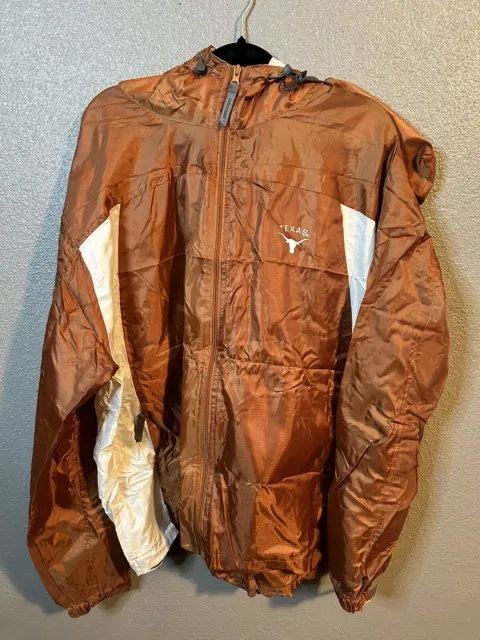 Colosseum Texas Longhorns Windbreaker In A Bag Jacket Men’s Size XXL NWT NCAA