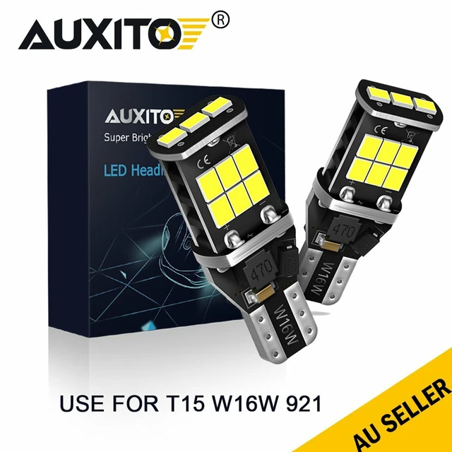 Wedge Style Reverse Led AUXITO 2X T15 921 W16W LED Backup Reverse Light CANBUS Wedge Car Globe ...