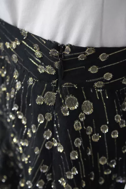 Derek Lam 10 Crosby Womens Asymmetrical Metallic Abstract Mini Skirt Black Size 3