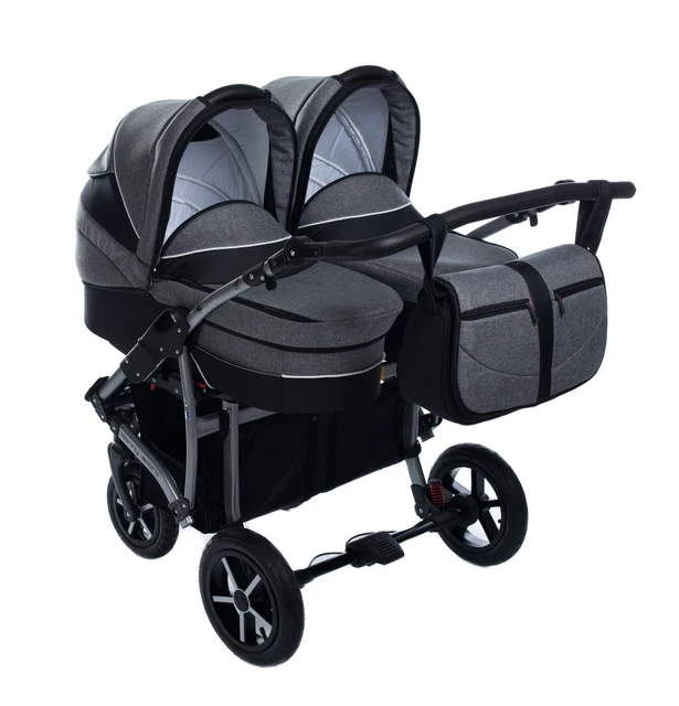 TWIN PUSHCHAIR DOUBLE Buggy Duo Stroller Pram Car Seat Dorjan Twin