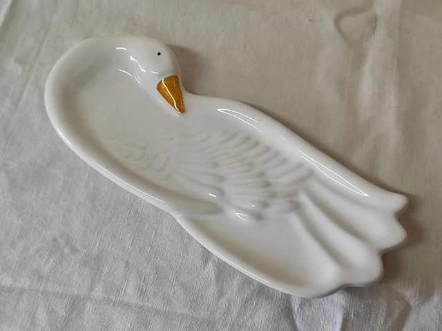 Plat à Foie Gras En Métal Argenté Avec Plaque Verre - Déco Cygnes - Occasion