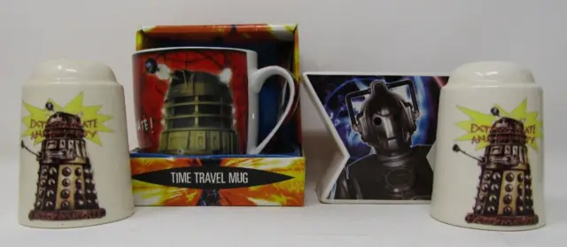 Dr Who Mug Egg Cup Salt And Pepper Set See Photos