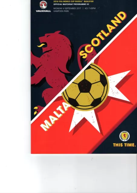 Scotland v Malta 4/9/2017 World Cup Qualifier