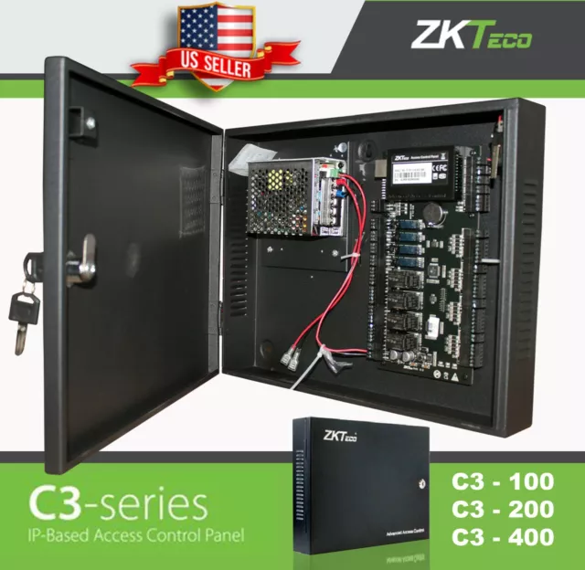 ZK Access Control C3 serie TCP/IP RS485 ZKteco  IP-based Door Panel/w Power. USA