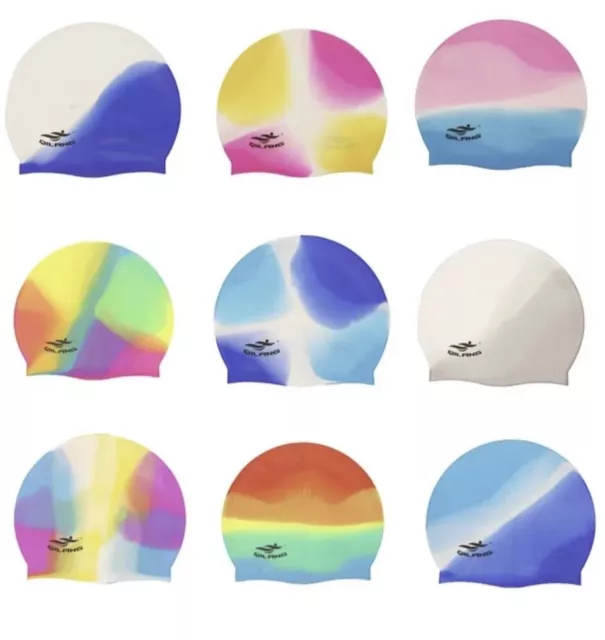 Unisex Adult & Kids Swimming Hat - Waterproof Silicone Shower Swimming Pool Cap