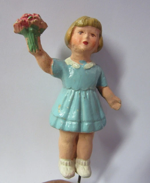 Figurine Art Déco – Dame Crinoline En Bisque – Décoration Gâteau – Vers 1920