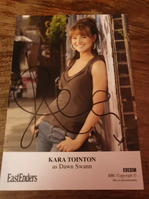 BBC EastEnders Dawn Swann Kara Tointon Hand Signed Cast Card Autograph