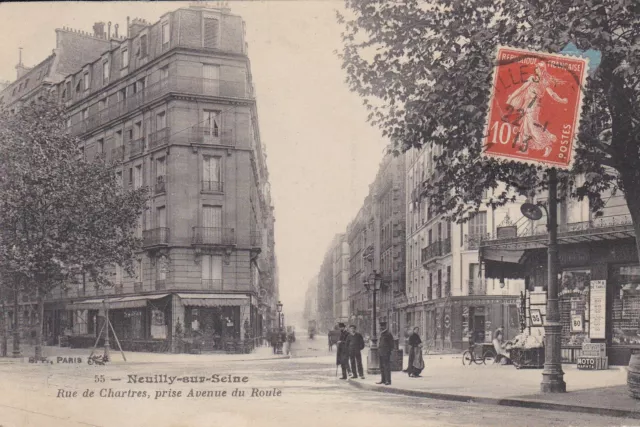 Cpa Neuilly Sur Seine Rue De Chartres Prise Avenue Du Roule