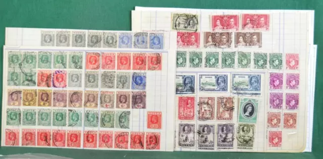 Nigeria Stamps On 13 Pages From Old Album (Z75)