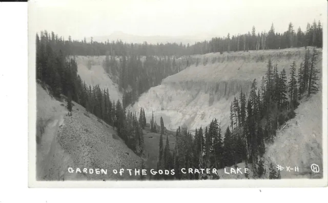 Postcard Rppc Garden Of The Gods Crater Lake