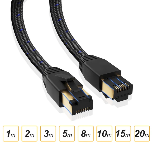 AU Cat8 Cat7 Ethernet Network LAN Patch Cord SFTP RJ45 Internet Cable Shielded
