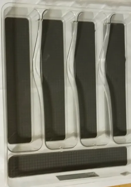 Cajón de utensilios de cocina de acrílico de diseño con 5 compartimentos
