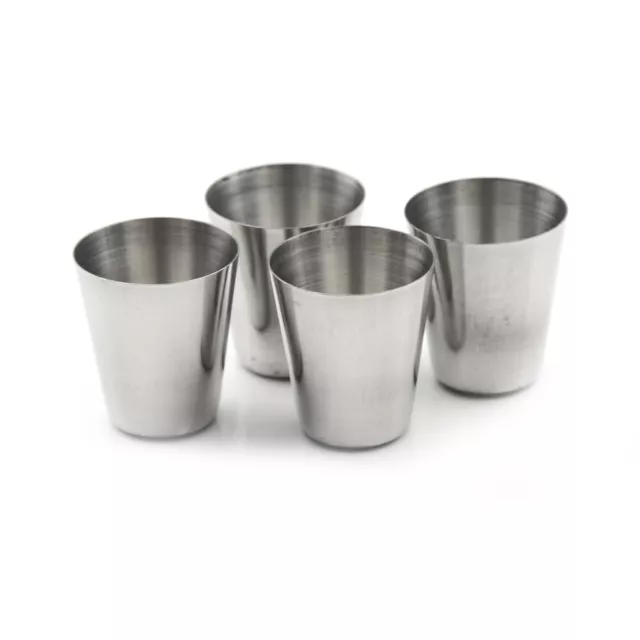 4X Camping / Travel Stainless Steel Shot Glass SeAGYB ZDP