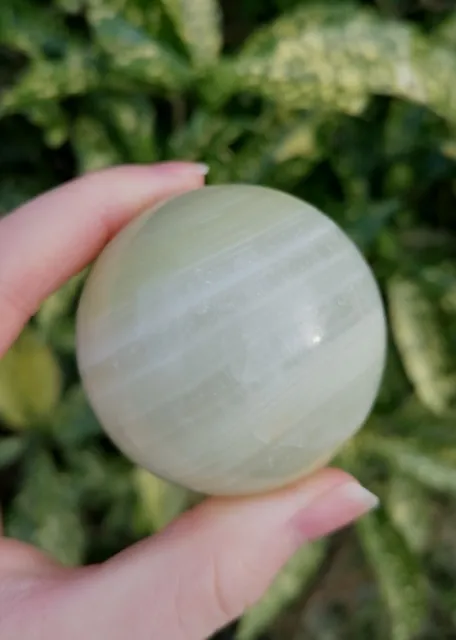 Green Onyx Crystal Sphere Polished - 195g Healing Reiki Awarness Gemstone