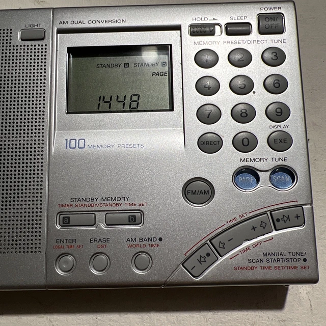 SONY ICF-SW7600GR AM/FM Shortwave World Band Receiver Radio Excellent ...