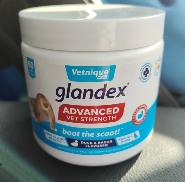 🐶Glandex Dogs Advanced Vet Strength Anal Gland 60 Soft Chews Exp 2024