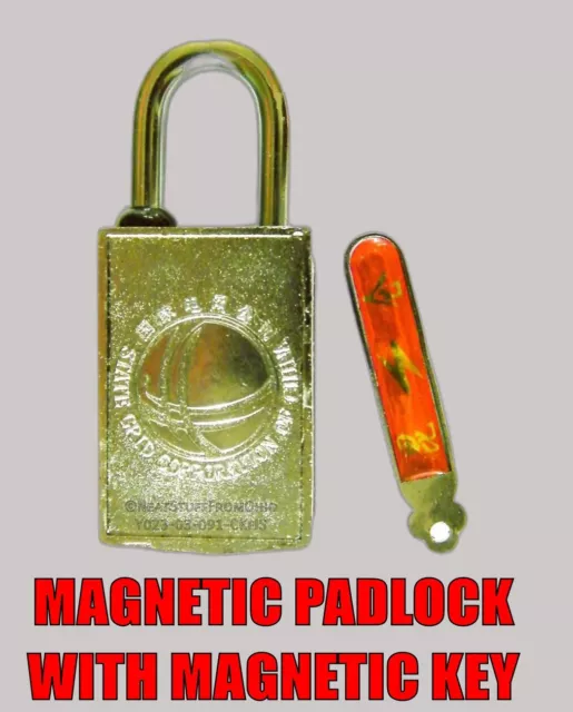 Magnetic Padlock And Key, Really Cool Lock Technology, By: Kun Lun® Lock 😲 🔐