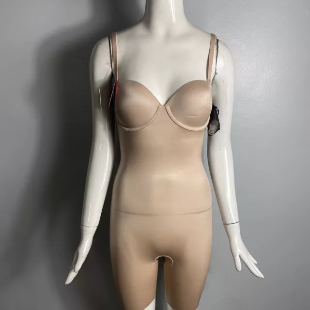 SPANX XL NWT Suit Your Fancy Strapless Cupped Mid-Thigh Bodysuit